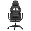 vidaXL Massage Gaming Chair with Footrest Black&Gray Faux Leather - image 4 of 4