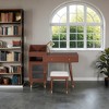 Modern Makeup Vanity Desk Vanity Table Dressing Table with Stool, Drawers, Cabinet & Charging Ports, Black/Walnut-ModernLuxe - 3 of 4