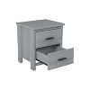 NicBex 15.7 inch Wide Nightstand with 2 Drawers,Modern Side Table with Large Storage Space and Metal Handle,Bedside Table for Bedroom,Living Room - 4 of 4