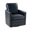 Hugo  Fall  Transitional  Wooden Upholstered Swivel Chair with metal base  for Bedroom and Living Room Deal of the day | ARTFUL LIVING DESIGN - 4 of 4