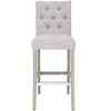 WestinTrends 29" Upholstered Linen Fabric Tufted Bar Stool Chair - 3 of 4