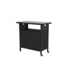 VisioGear Outdoor Bar Cart, Patio Wine Serving Cart, Rolling Rattan Beverage Bar Counter Table for Party, Black, 51.18"*19.69"*35.43" - 2 of 4