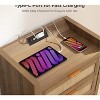 COZONY Wicker Nightstand with Type-C Charging Station, Boho Bedside Table with 2 Drawers for Bedroom - 4 of 4