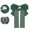 Elerevyo Women Ribbon Brooch Pin Striped Long Tail Bow Ties - 3 of 4