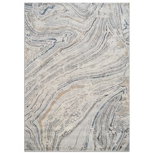 World Rug Gallery Marble Swirl Distressed Area Rug - Low-Pile Rug for Living Room, Bedroom, or Play Area - Easy to Clean, Kid & Pet Friendly, Durable - 1 of 4