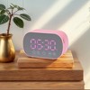 REGALWOVEN Digital Mirror FM Radio Speaker Small Dual Alarm Clock 3.3 x 2 x 1.6 Inches - 2 of 4