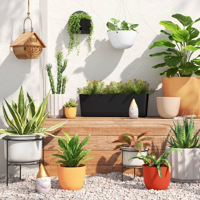 12x6 Hanging Self Watering Planter Pot White - Room Essentials