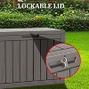 BI&SEA 230 Gallon Waterproof Deck Box-248,Lockable Resin Storage Box for Patio Furniture Cushions Garden Tools and Outdoor Delivery Storage - 4 of 4