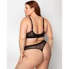 Curvy Couture Women's Sheer Mesh High Cut Thong - 4 of 4