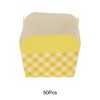 Unique Bargains Cupcake Liners Large Square Cup Checkered Pattern Machine Compatible Disposable Laminated Paper 2.36"x2.36"x1.97" 50 Pcs - 4 of 4
