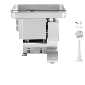 VEVOR Meat Grinder, 11 Lbs/Min Electric Meat Grinder, Slicer, Sausage Stuffer with Blade, Stainless Steel Commercial Meat Mincer, Silver - 1 of 4