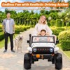 24V Electric Ride On Car, 2 Seater Battery Powered Truck with 19" Wide Seat, 4x35W Powerful Wheels, Music - 2 of 4