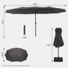 15ft Double-Side Patio Umbrella - Extra Large Outdoor Market Umbrella with Crank & Ventilation - 3 of 4