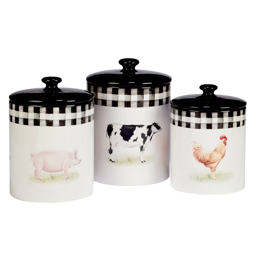 3pc On the Farm Canister Set - Certified International