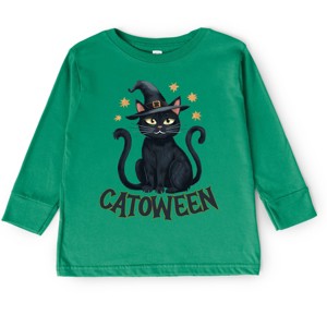 The Juniper Shop Catoween Cat Toddler Long Sleeve Tee - 1 of 4