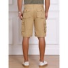 INSPIRE CHIC Men's Multi-Pockets Cotton Casual Camping Fishing Cargo Shorts - 3 of 4