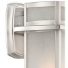 Possini Euro Design Delevan Modern Outdoor Wall Lights Fixture Set of 2 Brushed Nickel 11 1/4" Frosted Seedy Glass for Post Exterior Barn Deck House - 3 of 4