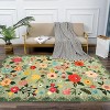 Vintage Floral Area Rug - Machine Washable Large Non-Slip Low Pile Soft Carpet for Living Room, Bedroom, Dining Room, Farmhouse, Nursery Apartment - 2 of 4