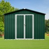 GDFStudio Blume 6‘x8’ Apex Roof Metal Storage Shed with Hinged Door and Punched Vents - 2 of 4