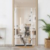 LOVMOR 61" Extra Tall Cat Gate for Doorway, Adjustable Wide, Dog Door with Cat Door, Suitable for Doorways or Kitchen, No Drilling Pressure Mount Kit - 2 of 4