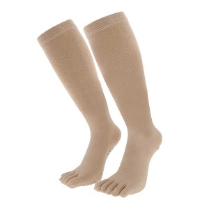 Unique Bargains Women's High Yoga Five Toe Socks 1 Pair - 1 of 4