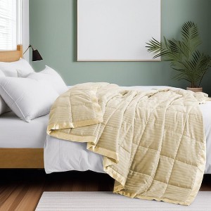 Peace Nest Hotel Quality Luxury All Season Jacquard Soft Bed Blanket with Satin Trim, Cozy and Warm - 1 of 4