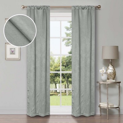 Modern Geometric Waves Room Darkening Semi-Blackout Curtains, Set of 2 by Blue Nile Mills