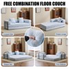 NicBex Convertible Folding Upholstered Floor Sofa Bed with Metal Stand,Oversized Futon Couch Sleeper Sofa for Living Room,Bedroom - 4 of 4