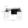 Millennium Lighting Huderson 2 - Light Vanity in  Matte Black - 3 of 4