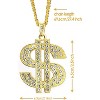 Men's Fake Gold Hip Hop Necklace - Long Money Chain with Dollar Sign Pendant - 2 of 4