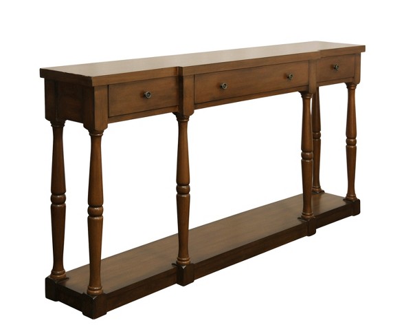 Springfield 3 Drawer Console Table Espresso Brown - Stylecraft