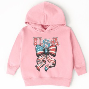 The Juniper Shop Coquette USA Bow Grunge Toddler Hoodie - 1 of 4