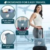 PAVILIA Travel Blanket Pillow Set, Airplane Portable Throw with Arm Hole Compact Soft Bag, Flight Plane Car Travel Gift - 4 of 4