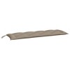 vidaXL Garden Bench Cushions Set in Taupe - Durable Oxford Fabric, Hollow Fiber Filling - 59.1"x19.7"x2.8" for Outdoor/Indoor Use - 3 of 4