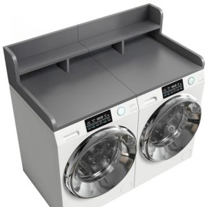 Washer Dryer Countertop, Laundry Countertop Wwith 2-Tier Storage Shelf & Edge Rails, Laundry Over Washing Top Protector for Washer and Dryer - 1 of 4