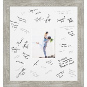 Dove Signature Mat Picture Frame – Guest Book Alternative for Weddings, Graduations, or Retirement – Autograph Photo Mat for Signature Board - 1 of 4