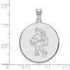 Black Bow Jewelry 10k White Gold Iowa State Cyclones NCAA Extra Large Pendant - 2 of 3