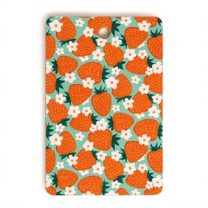 Avenie Strawberry Summer Cutting Board Rectangle -Deny Designs - 1 of 3