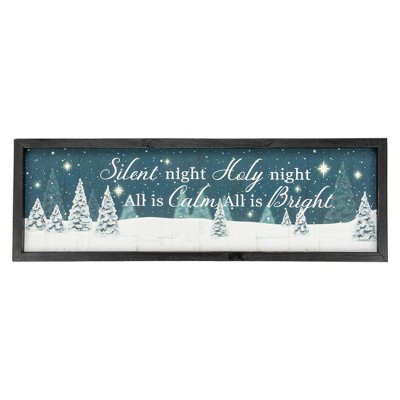 Northlight 23.5" Framed Silent Night Christmas Wall Sign