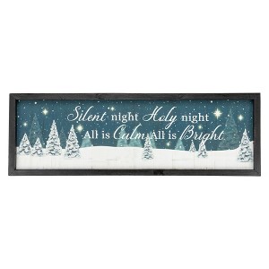 Northlight 23.5" Framed Silent Night Christmas Wall Sign - 1 of 4