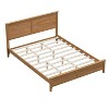 Merax Sleek Pine Wood Frame with Tapered Legs and Sturdy Slats Support - 3 of 4