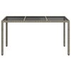 Garden Dining Table Gray 59.1" x 35.4" x 29.5" Poly rattan - 3 of 4