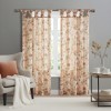 LIVN CO. Floral Printed Voile Sheer Twist Tab Top Curtain Panel, Blush 50x95" - 2 of 4