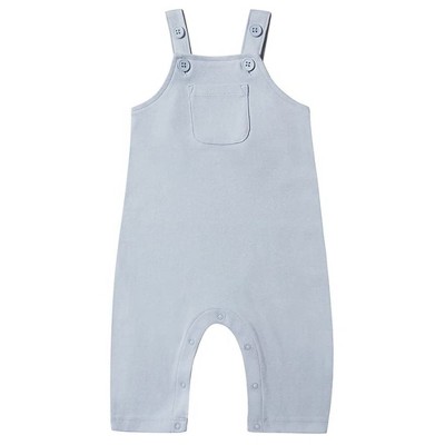 Image of Stellou & Friends Baby Lightweight Jersey Romper Overalls for Baby Boys - 0-3 Months / Light Blue