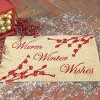 Patricia Heaton Home Berry Elegance Warm Winter Wishes Doormat - 2 of 3