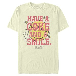 Men's Coca Cola Unity Have a Coke and a Smile Peace T-Shirt - 1 of 4