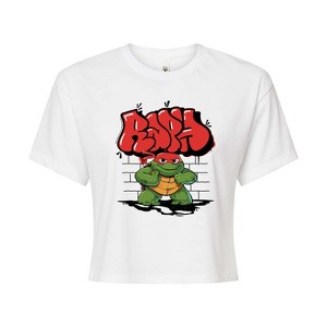 Women's - Teenage Mutant Ninja Turtles Mutant Mayhem - Baby Raph Graphic Cropped Graphic T-Shirt - 1 of 4