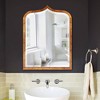 Howard Elliott 24"x32" Carson Carrington Tanumshede Antique Gold Mirror: Arched Wood Frame, Beveled Glass, Wall Mount - 2 of 4