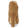 Allegra K Women's Round Toe Chunky Heeled Ankle Heel Boots - 3 of 4