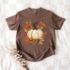 Simply Sage Market Fall Pumpkin Floral Garment Dyed Tee - 3 of 4